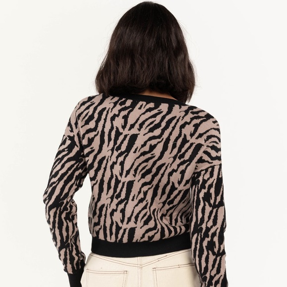 FULL TILT Womens Zebra Cardigan - XS - Picture 3 of 7